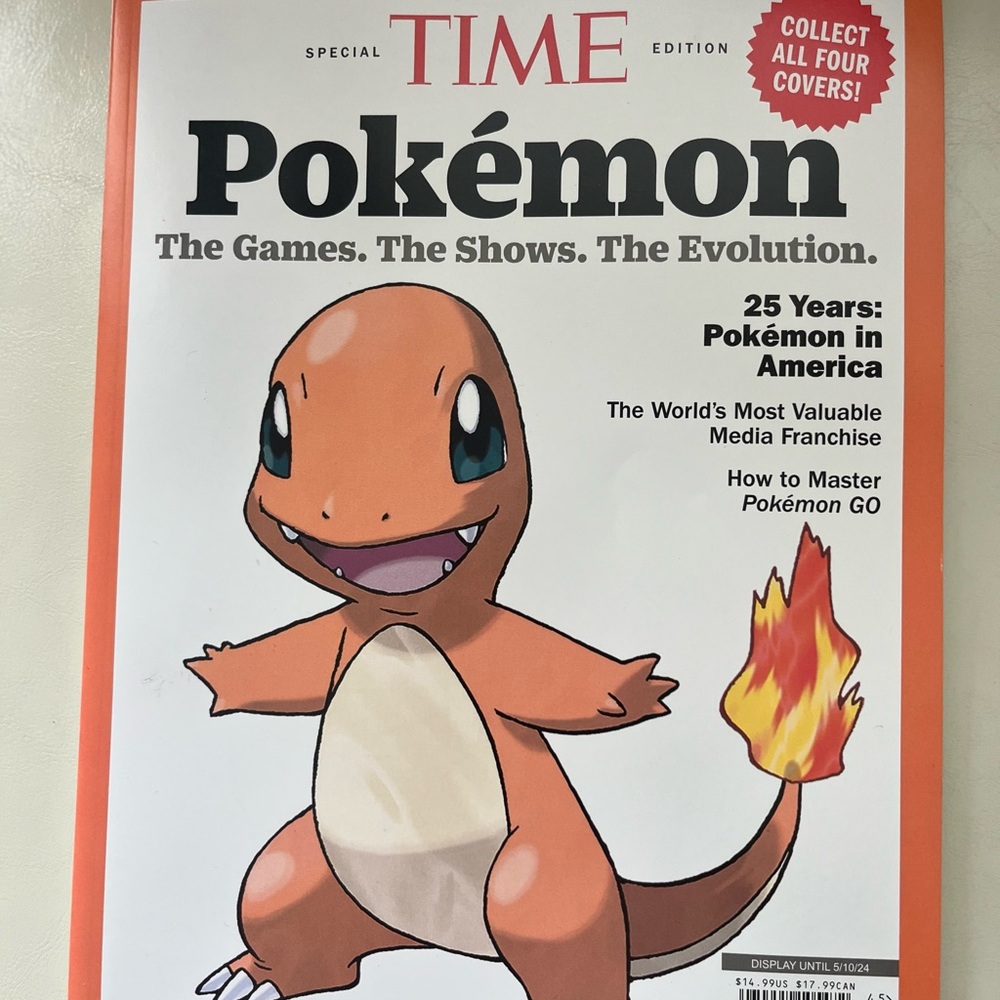 25 Years Of Pokémon In America Time Magazine Special Edition 2024 CHARMANDER